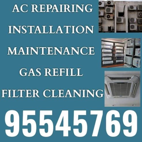 Call 95545769 air conditioner repair gas filling cleaning installation