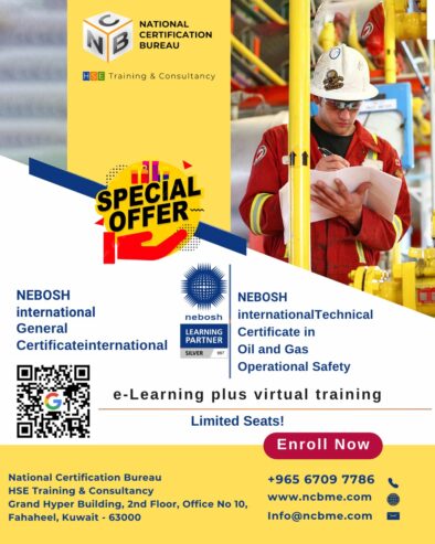 Enroll for NEBOSH IGC and NEBOSH Oil & Gas