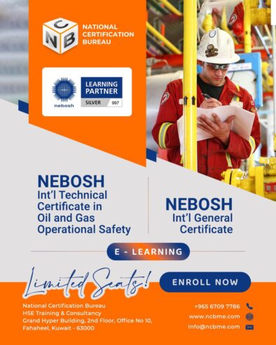 Enroll for NEBOSH IGC & NEBOSH Oil & Gas at NCB