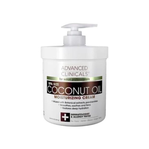 Advanced Clinicals Spa Size Coconut Oil Moisturizing Cream