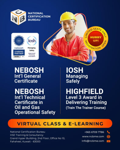 Enroll for NEBOSH IGC at NCB