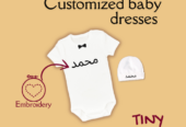 Customized embroidery on baby dresses