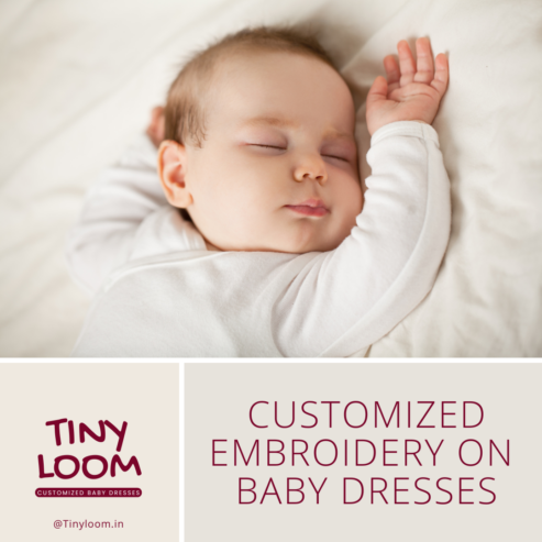 Customized embroidery on baby dresses