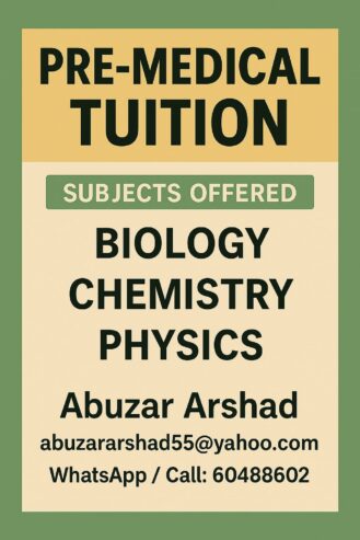 📚 Pre-Medical Tuition in Salmiya! 🧬🩺