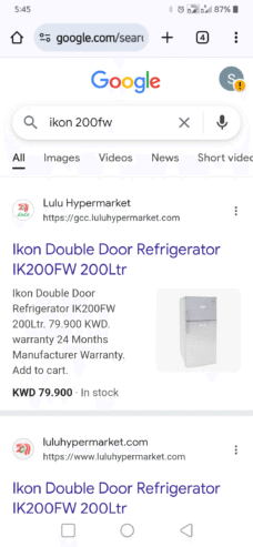 Ikon Double Door Refrigerator IK200FW 200Ltr