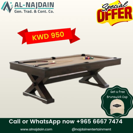 Starting price from 650KWD, Grab today our best Billiard Table.